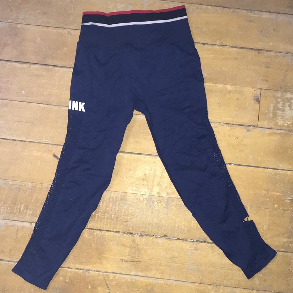 PINK navy blue leggings (S)